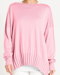 Planet By Lauren G. - Ribbed Boatneck Top
