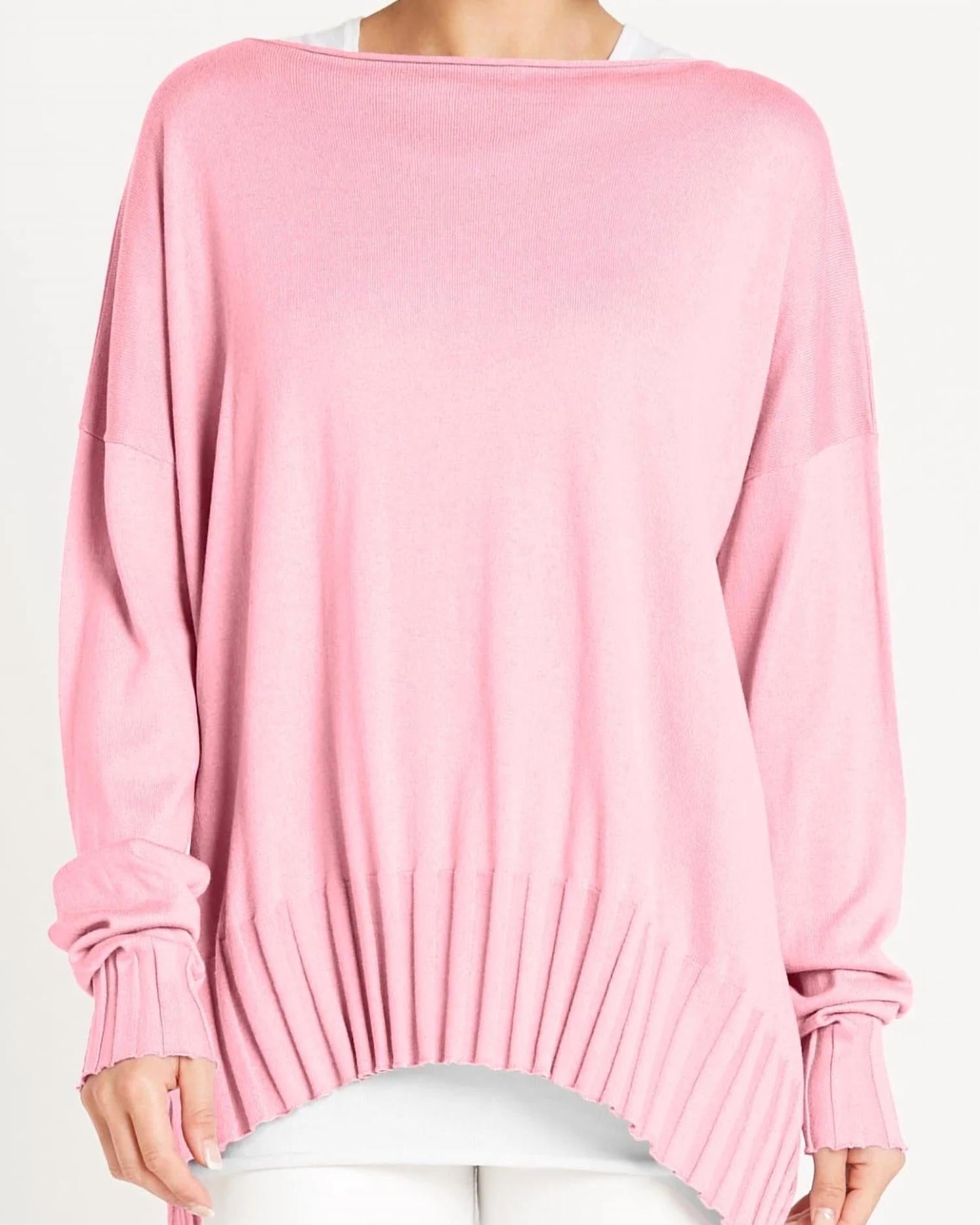 Planet By Lauren G. - Ribbed Boatneck Top