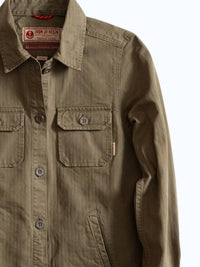 Iron & Resin Women's Dunn Shirt in army - women's jacket - detail view