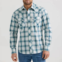 Wrangler - Sawtooth Pocket Plaid Western Snap Shirt