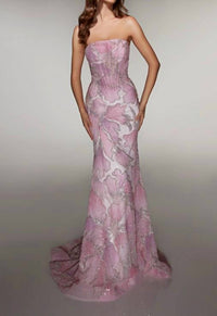 Alyce Paris - Strapless Beaded Evening Gown