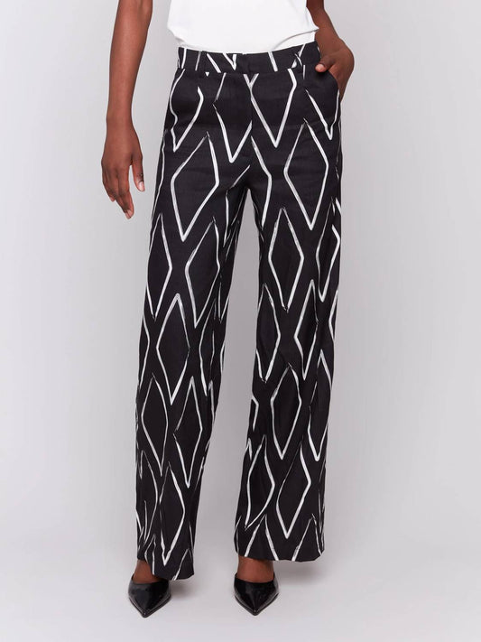 Charlie B - printed pleated pants