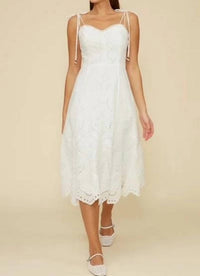 Lucy Paris - Marseline Eyelet Midi Dress