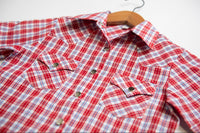 American Farm Company - Boys Youth Plaid Pattern Metal Snap Shirt
