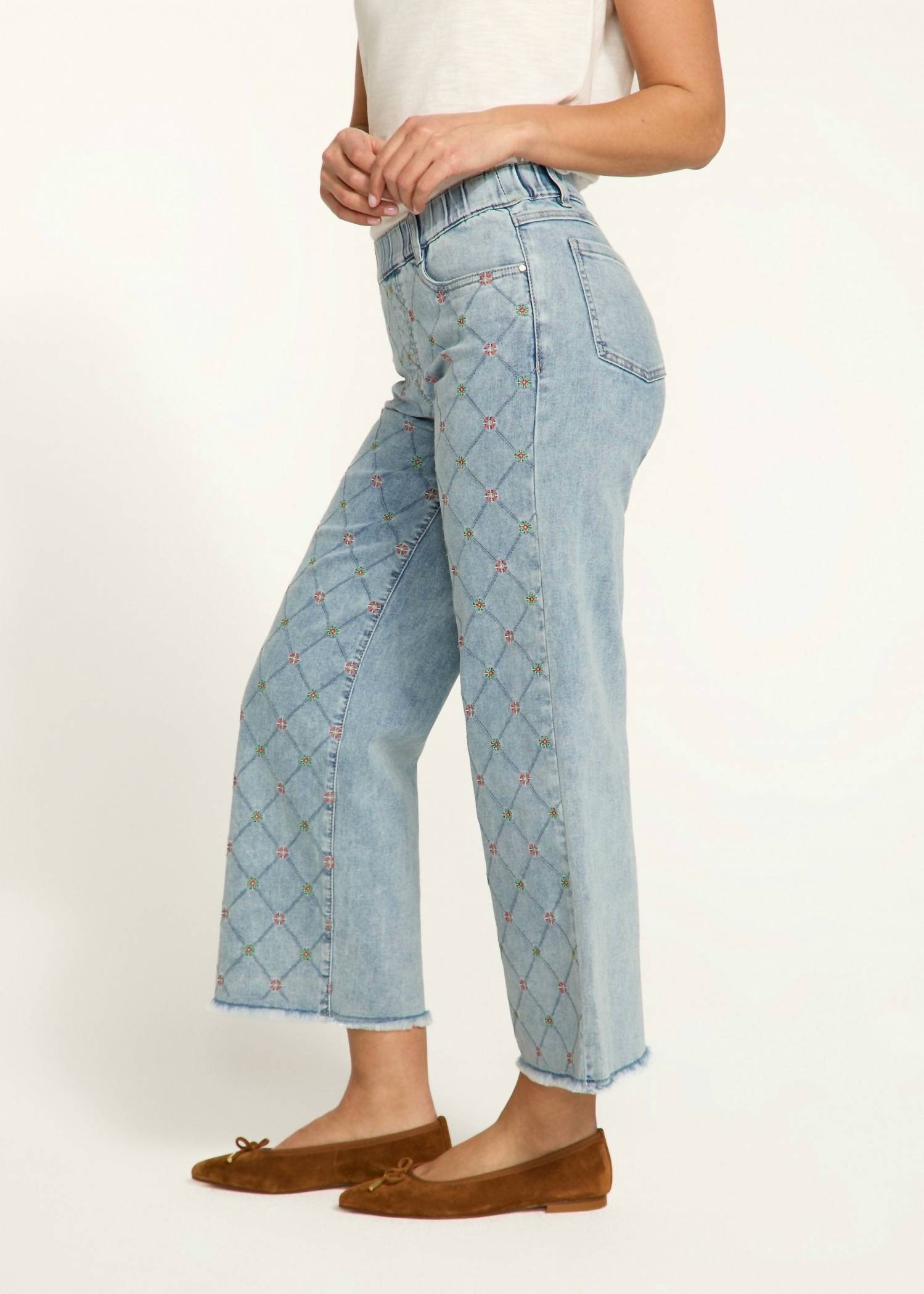 Fdj - Pull-on Wide Leg Crop Jeans