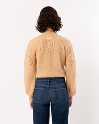 ISABEL MARANT Jenia Knit Pullover in caramel - women's sweater - detail view