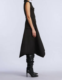 Bcbgmaxazria - Scarf Hem Taffeta Twill Dress