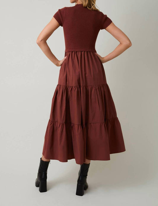 Le Lis - Maren Tiered Mock-neck Midi Dress