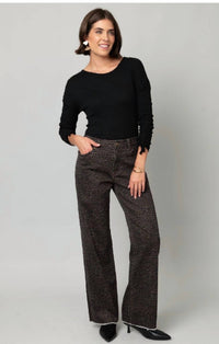 Pine Apparel - Cheetah Print Wide Leg Jean