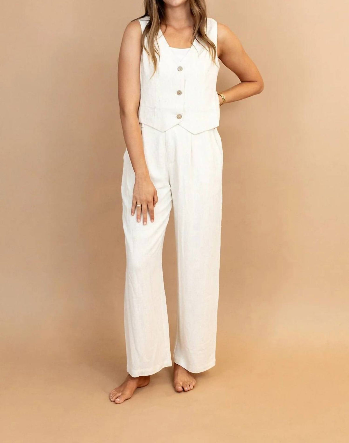 Tea N Rose - Women's Perri Linen Vest