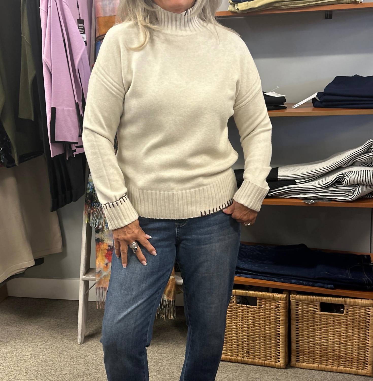 Metric Knits - Cuffed Sleeve Sweater