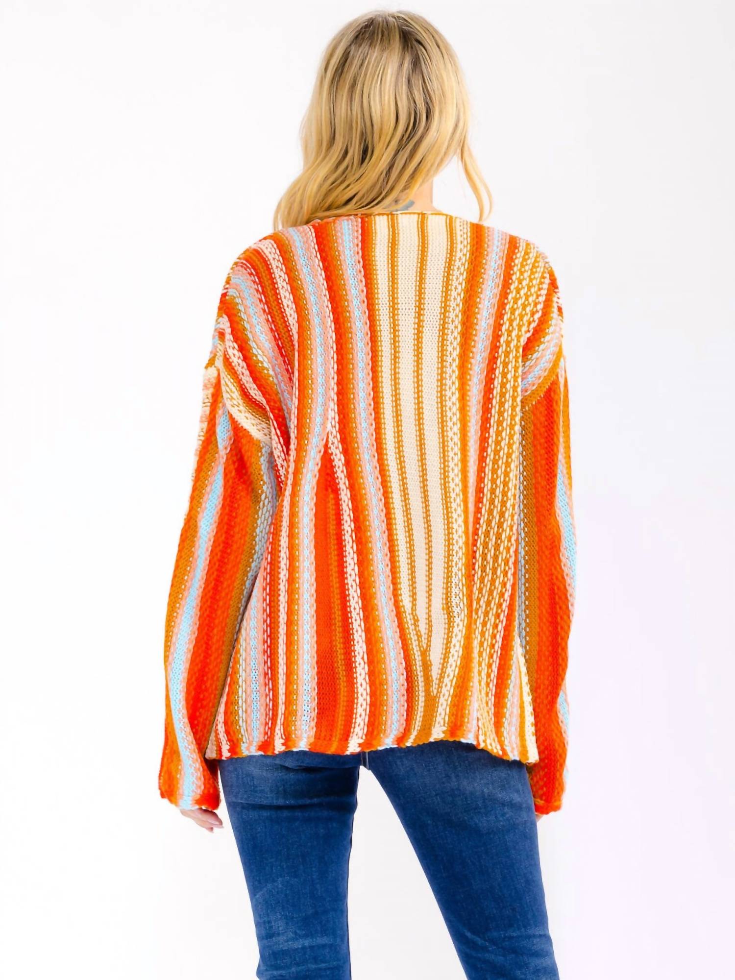 Little Secret Of Mine - Colorblock Long Sleeve Stripe Sweater
