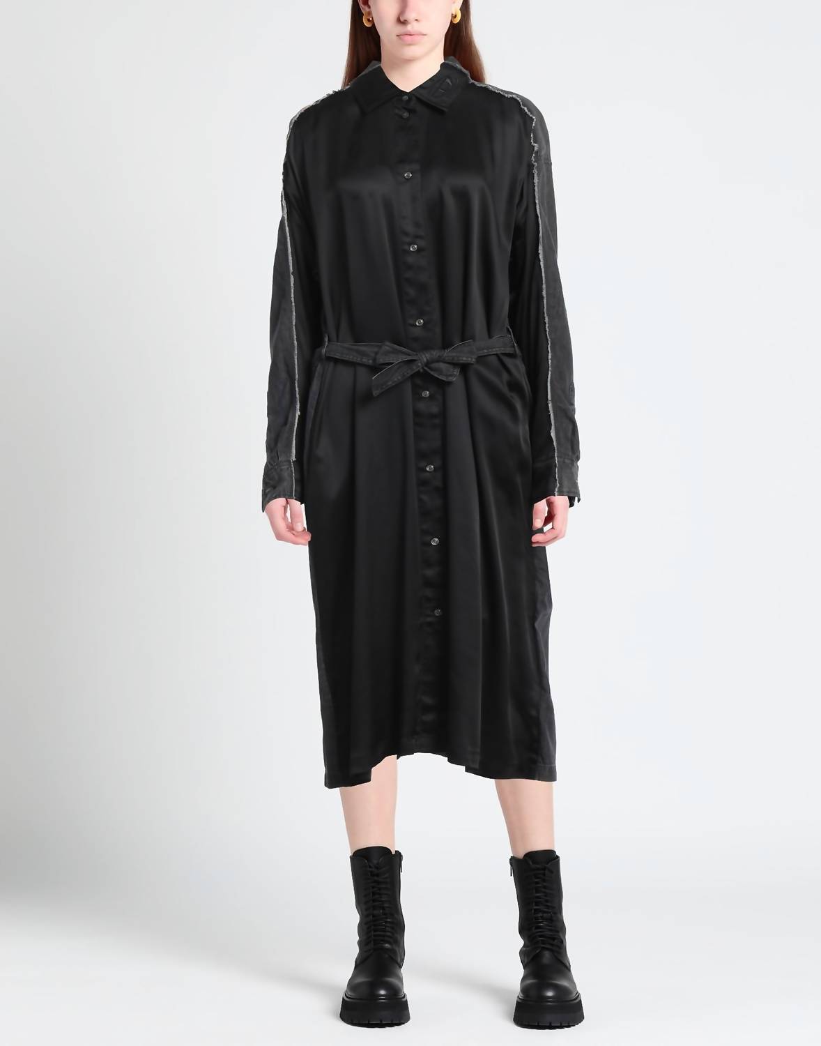 Diesel - D-paige Stram Silk Denim Midi Dress