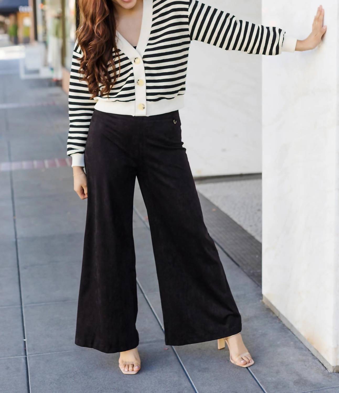 Mustard Seed - Influenced Suede Wide Leg Pants