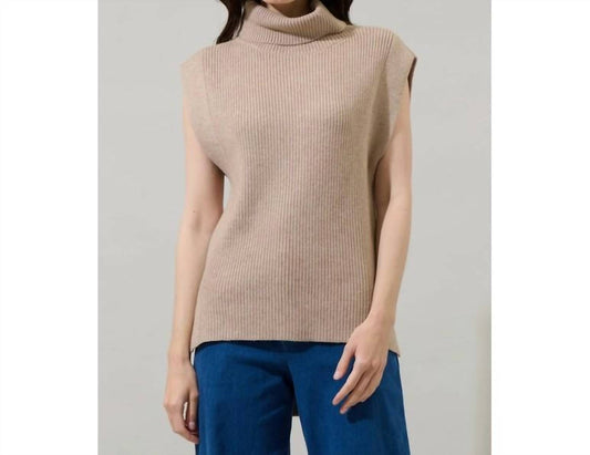 Sugarlips - Women's Aleida Turtleneck Sleeveless Sweater Top