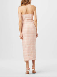 Toccin - Vivian Strapless Tweed Midi Dress