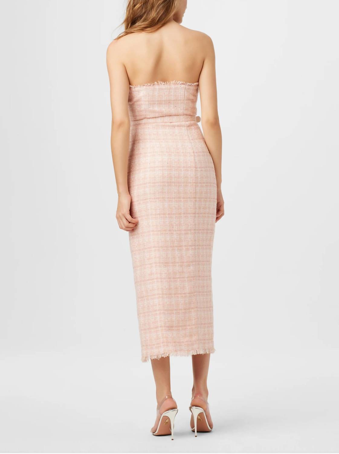 Toccin - Vivian Strapless Tweed Midi Dress