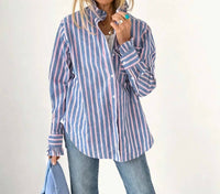 Kerri Rosenthal - Mia Ruffle Striped Shirt