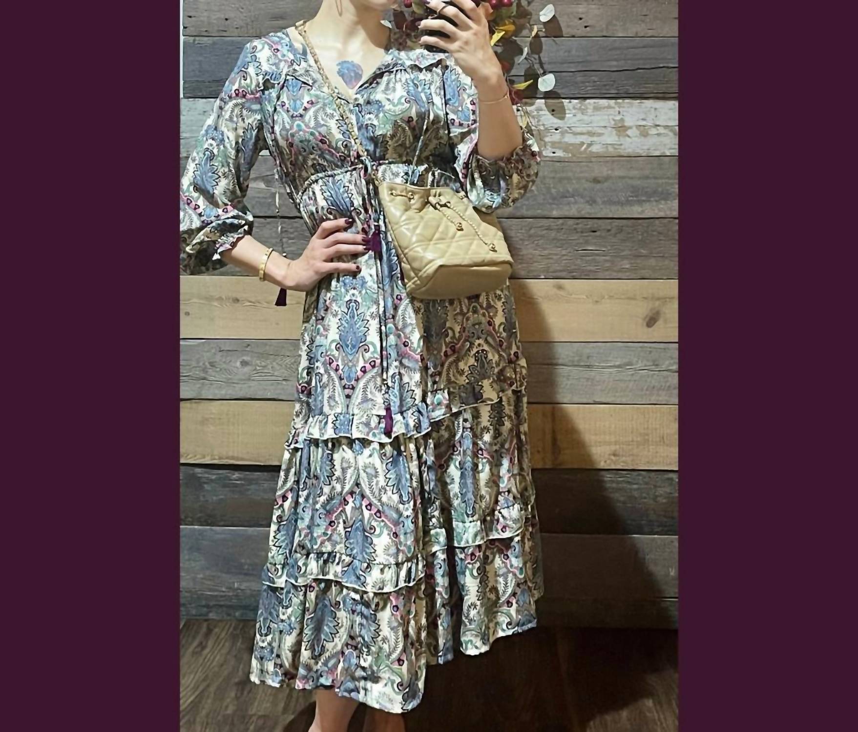 Floral Paisley Boho Chic Maxi Dress