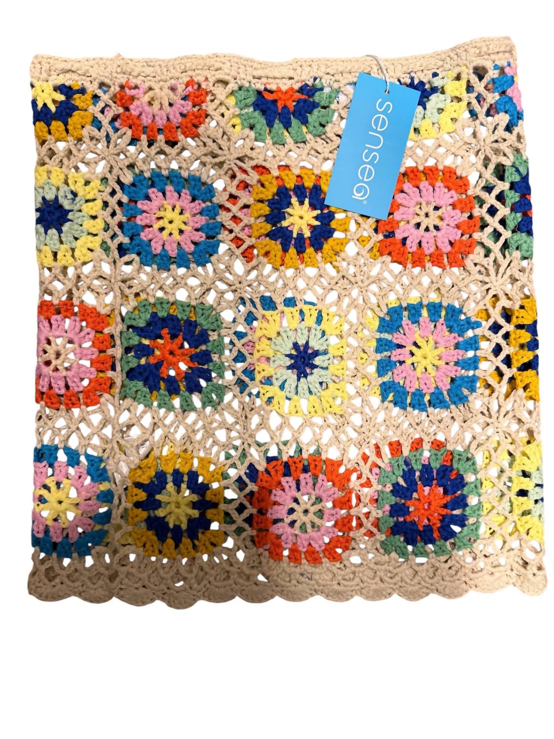 Sensea Women's Crochet Skirt in natural - women's skirt - detail view