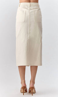Greylin - Celine Twill Midi Skirt