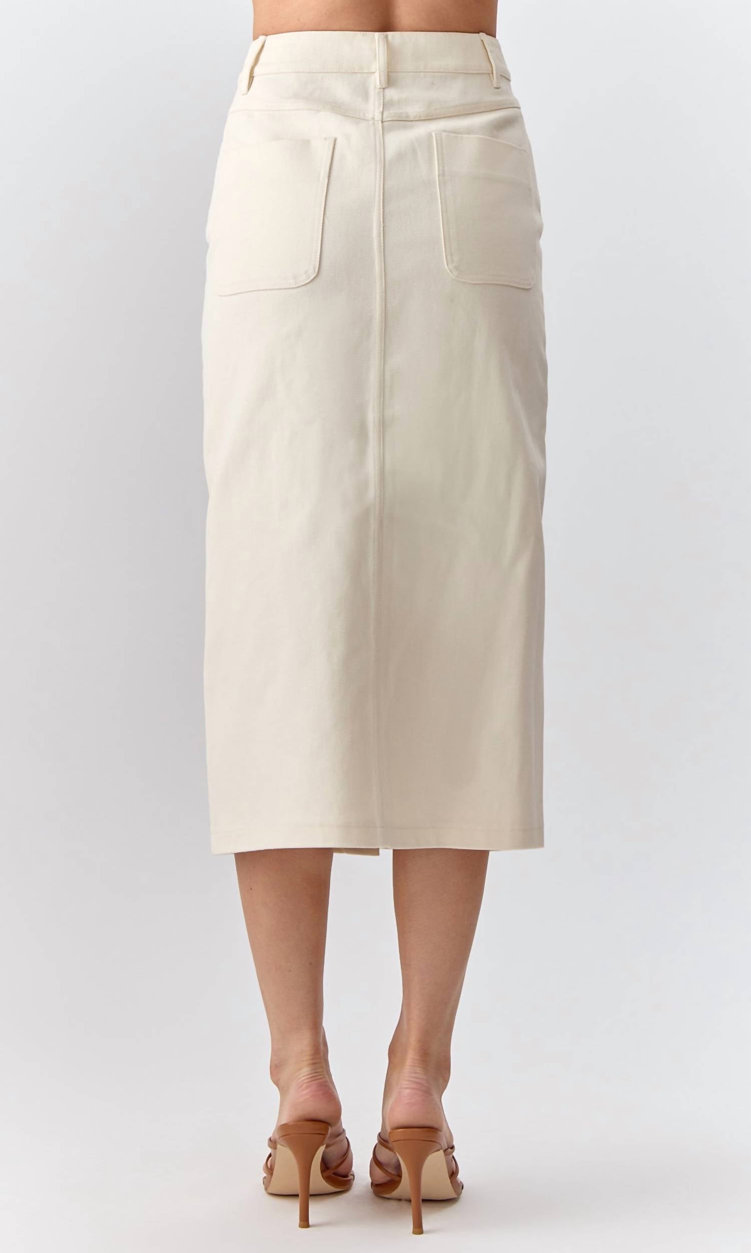 Greylin - Celine Twill Midi Skirt