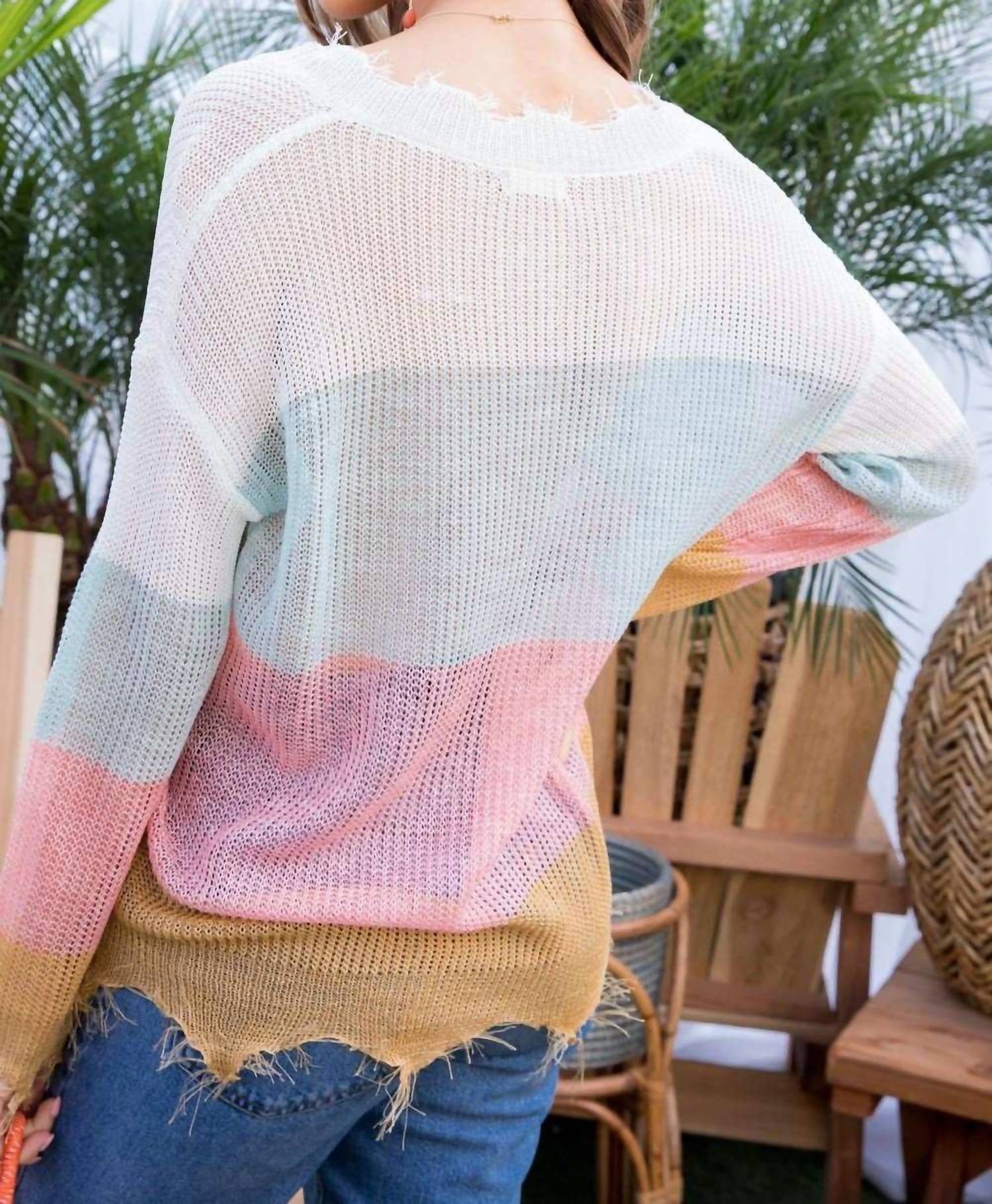 Mainstrip - Frayed Light Weight Sweater