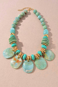Merveille - Women's Stone Beaded Charm Statement Necklace