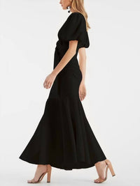 SACHIN & BABI Camila Puff Sleeve Mermaid Dress in black - women's dress - alternate view