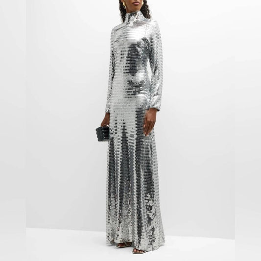 Simon Miller - Sequin Sculpty High Collar Maxi Dress