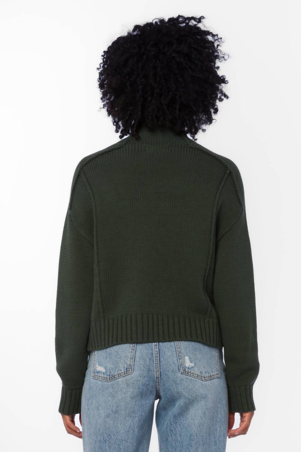 Velvet Heart Goodwin Sweater in green jasper - women's sweater - alternate view