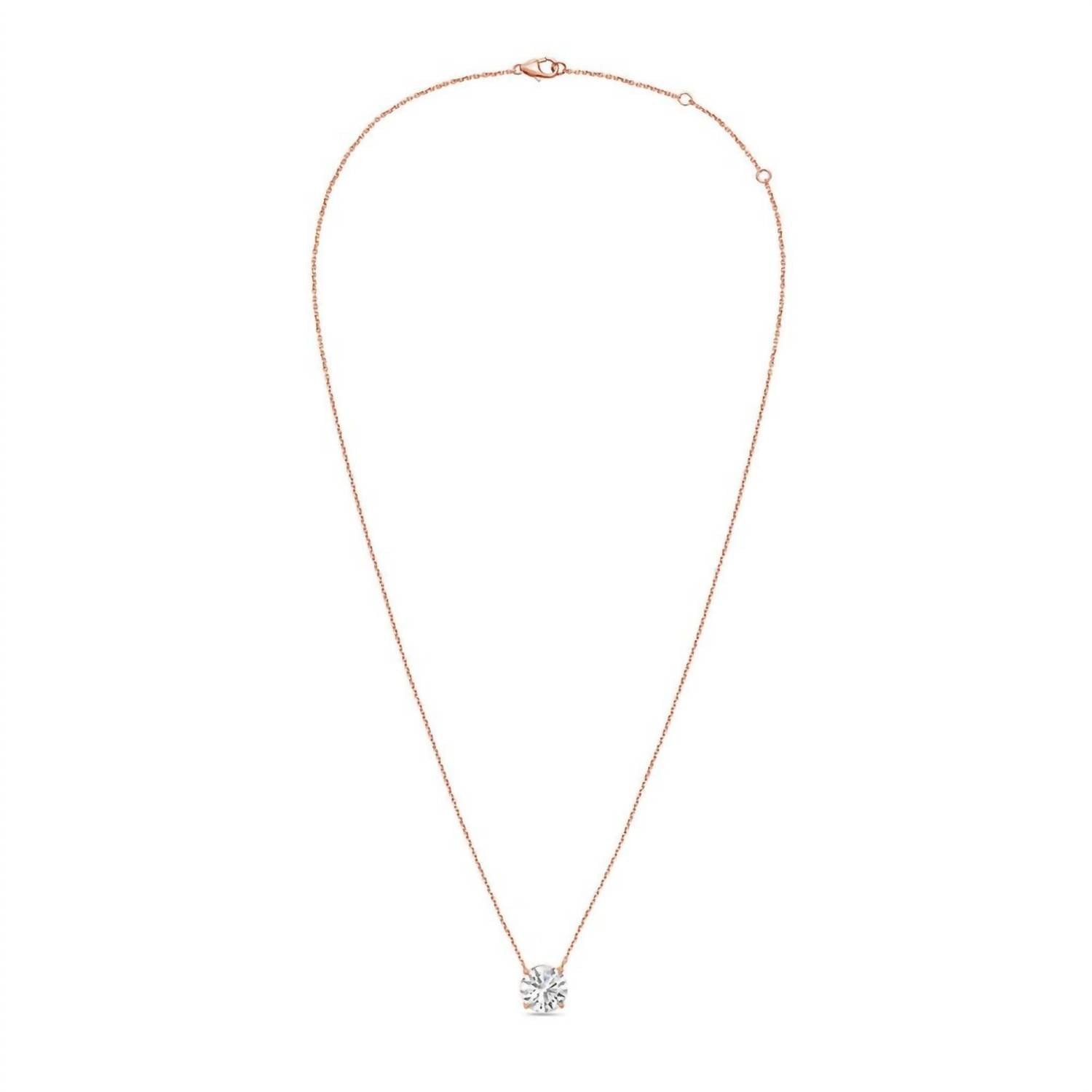 Diana M Jewels - 12.00 Cts Lab Grown Diamond Solitaire Pendant Necklace