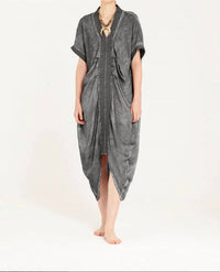 Sanctamuerte - Ruched Tunic Midi Dress