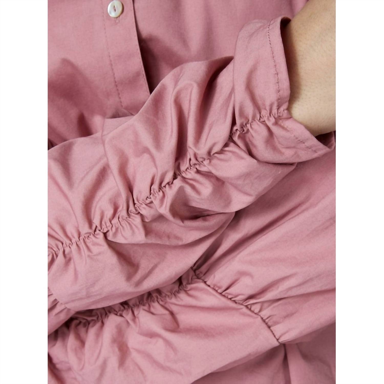 ESQUALO Poplin Sleeve Blouse in vintage rose - women's blouse - view 4