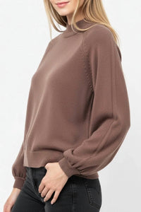 Q2 - Relaxed Style Jumper Sweater With Balloon Sleeve