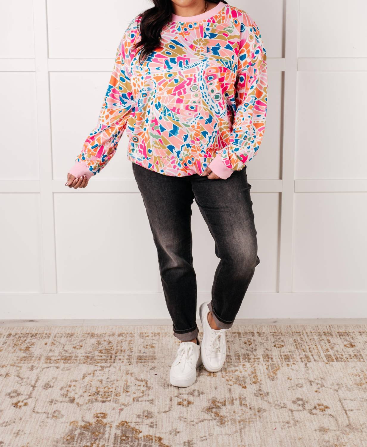 One Eleven North - Confusing Times Abstract Print Pullover