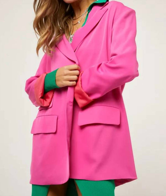 Davi & Dani - Button Front Boyfriend Blazer