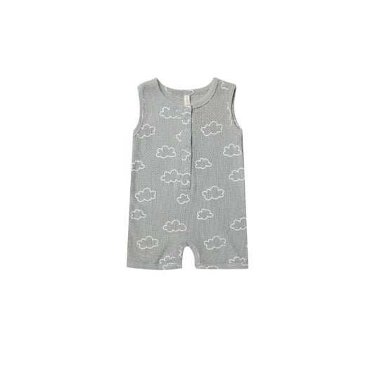 Quincy Mae - Boy's Ribbed Henley Romper