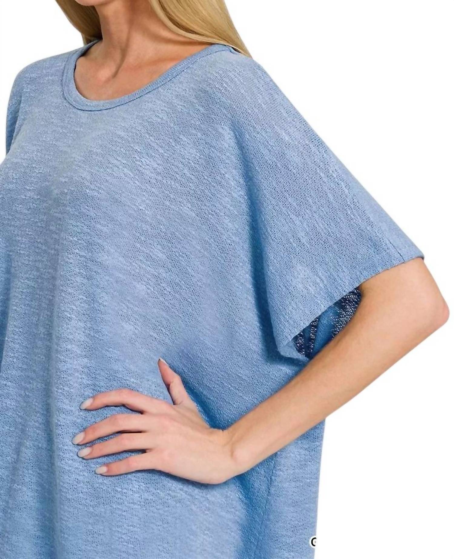 Zenana - Oversized Slub Hacci Top