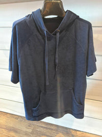 Bobi - Women's Short Sleeeve Terry Hoodie