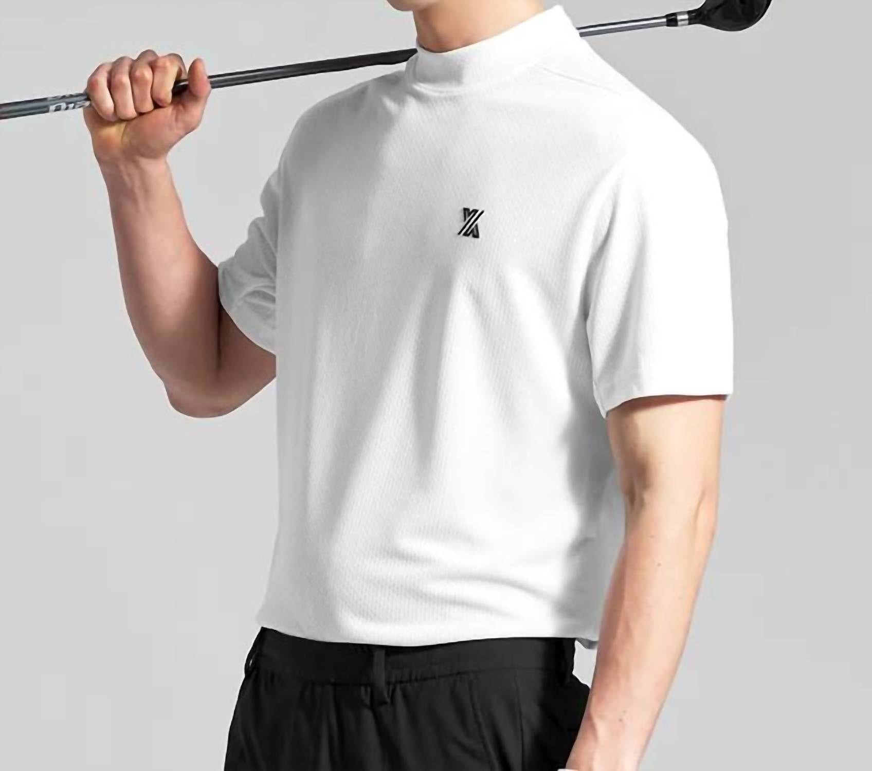 Xexymix Golf - Mock Neck Technical Short Sleeve Golf Top