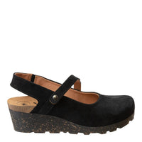 OTBT Women's Prog Wedge Clogs in black - women's shoe - detail view