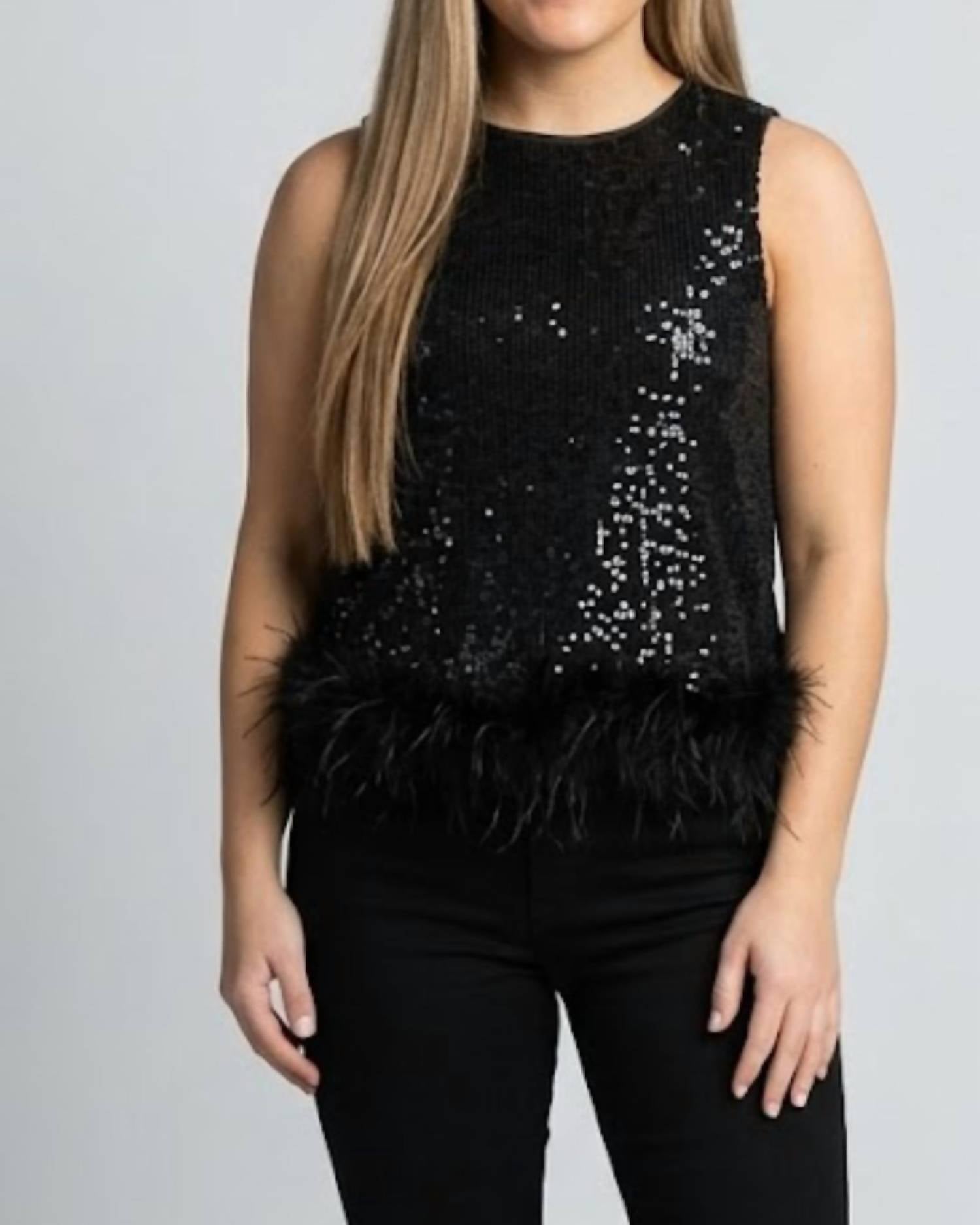 Entro - Feathers & Sequins Tank