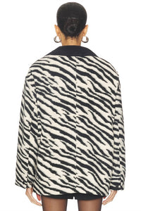 Sanctuary Soiree Barn Jacket in zebra - women's jacket - alternate view