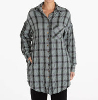 cut loose Anorak Button Down Shirt in myrtle - women's shirt