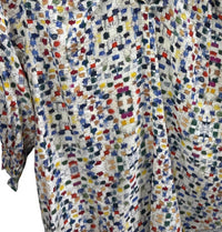 Beverly Rose Women's Lior Harper V Neck Top in multi ditzy - women's blouse - detail view