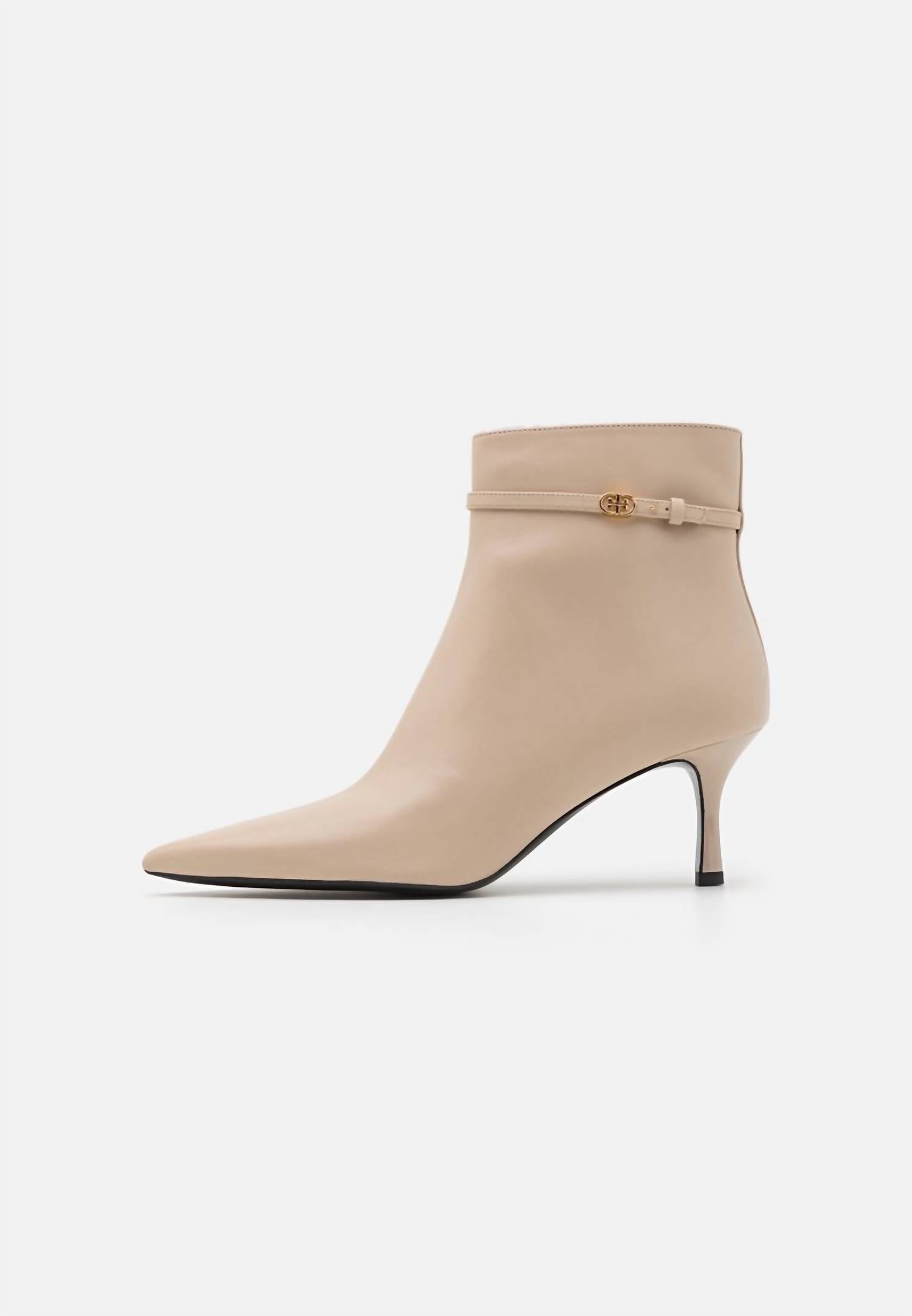 Tory Burch - Women's Double T Buckle Pointed Ankle Boot
