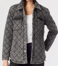 J. Society - Denim Quilted Shirt Jacket