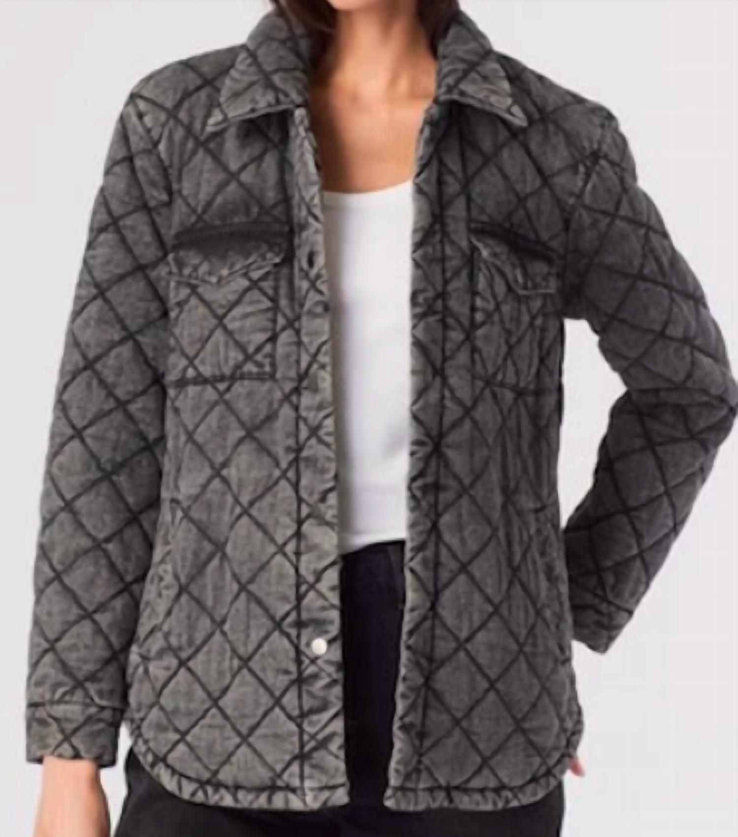 J. Society - Denim Quilted Shirt Jacket