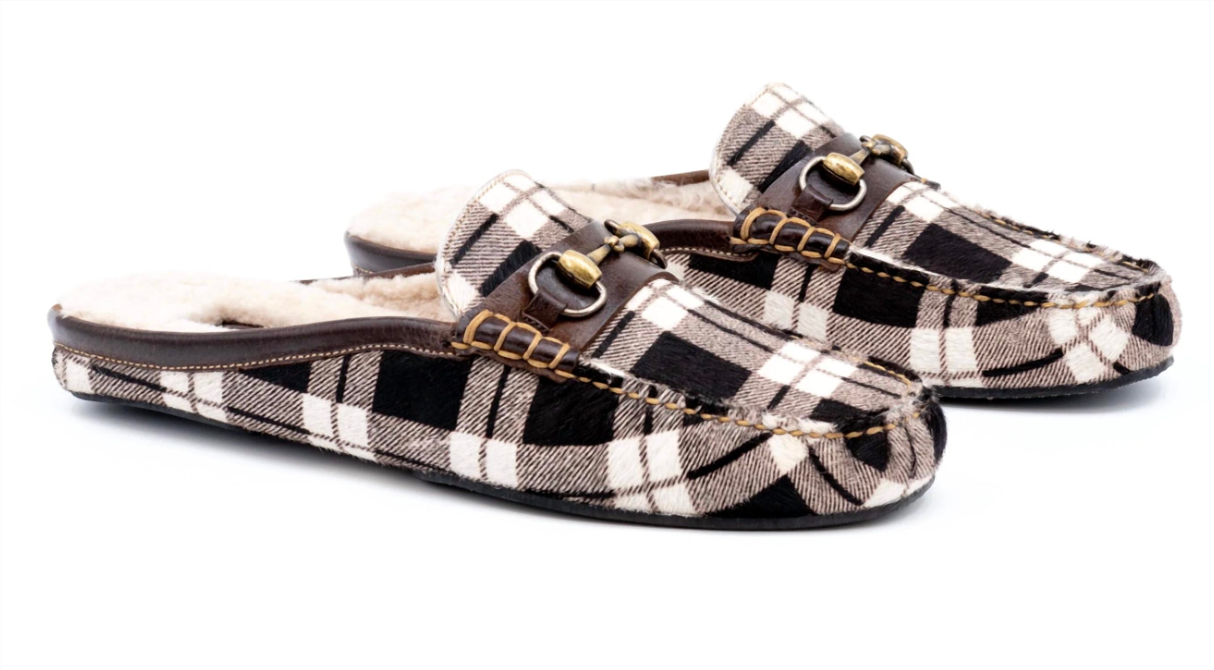 Martin Dingman Men's Cozy Slide in black white - men's loafer